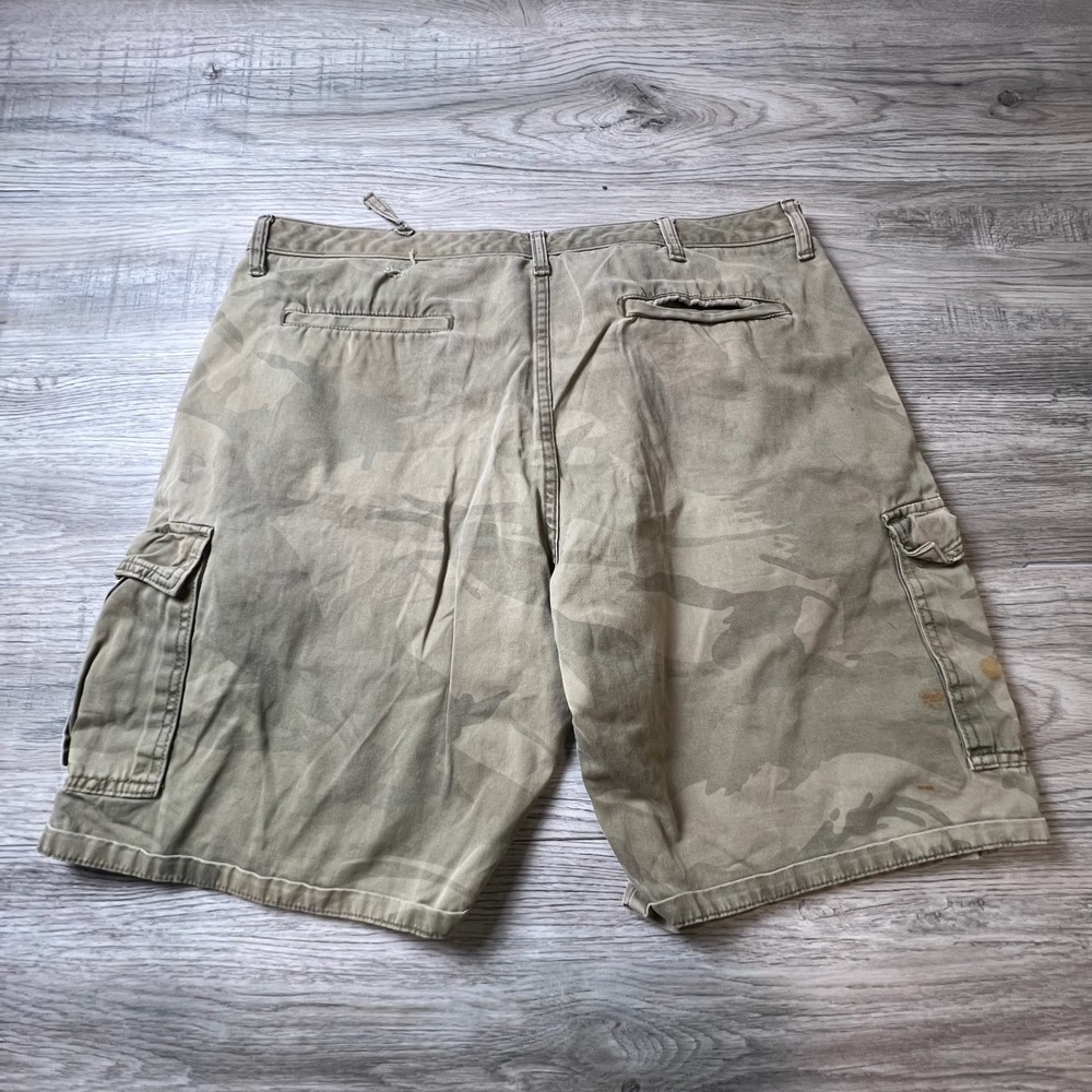 Wrangler‎ Cargo Shorts Mens 38 Green Camo Distressed Utility Gorpcore 60SFWGC